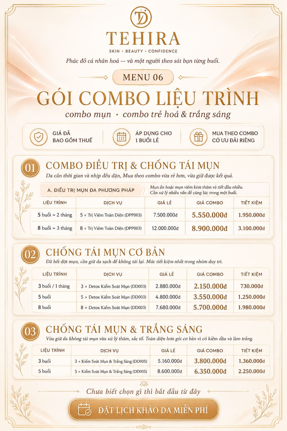 Menu TEHIRA 6